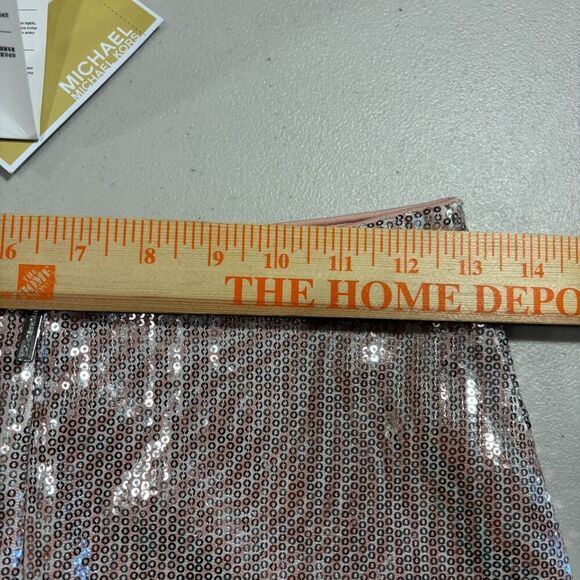 MICHAEL MICHAEL KORS Skirt Sequined Zebra-Print A-Line Midi Zipper Womens XS - Picture 8 of 10